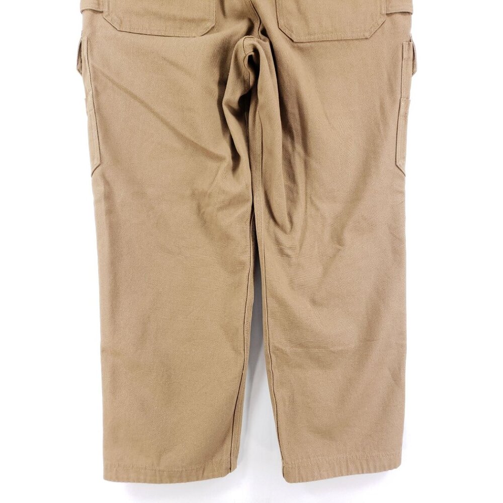 Duluth Trading Mens 36x30 Cargo Pants Brown High-Rise Cotton Twill With Pockets - Picture 4 of 11